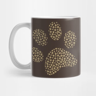 Dark Cat Paw Pattern Mug